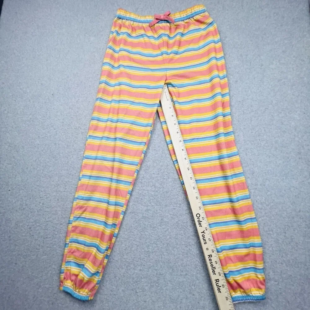 Lucky Brand Girls 10/12 Rainbow Stripe Tank Jogger 2 Piece Lounge Set